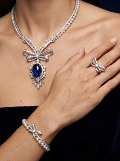 Symphony of Sapphire and Pearls